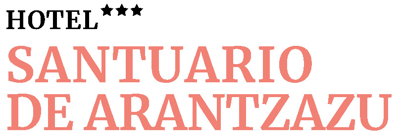 Texto &ldquo;SANTUARIO DE ARANTZAZU&rdquo; sobre fondo negro.