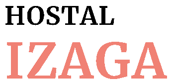 Logotipo &ldquo;IZAGA&rdquo; en rojo sobre fondo negro